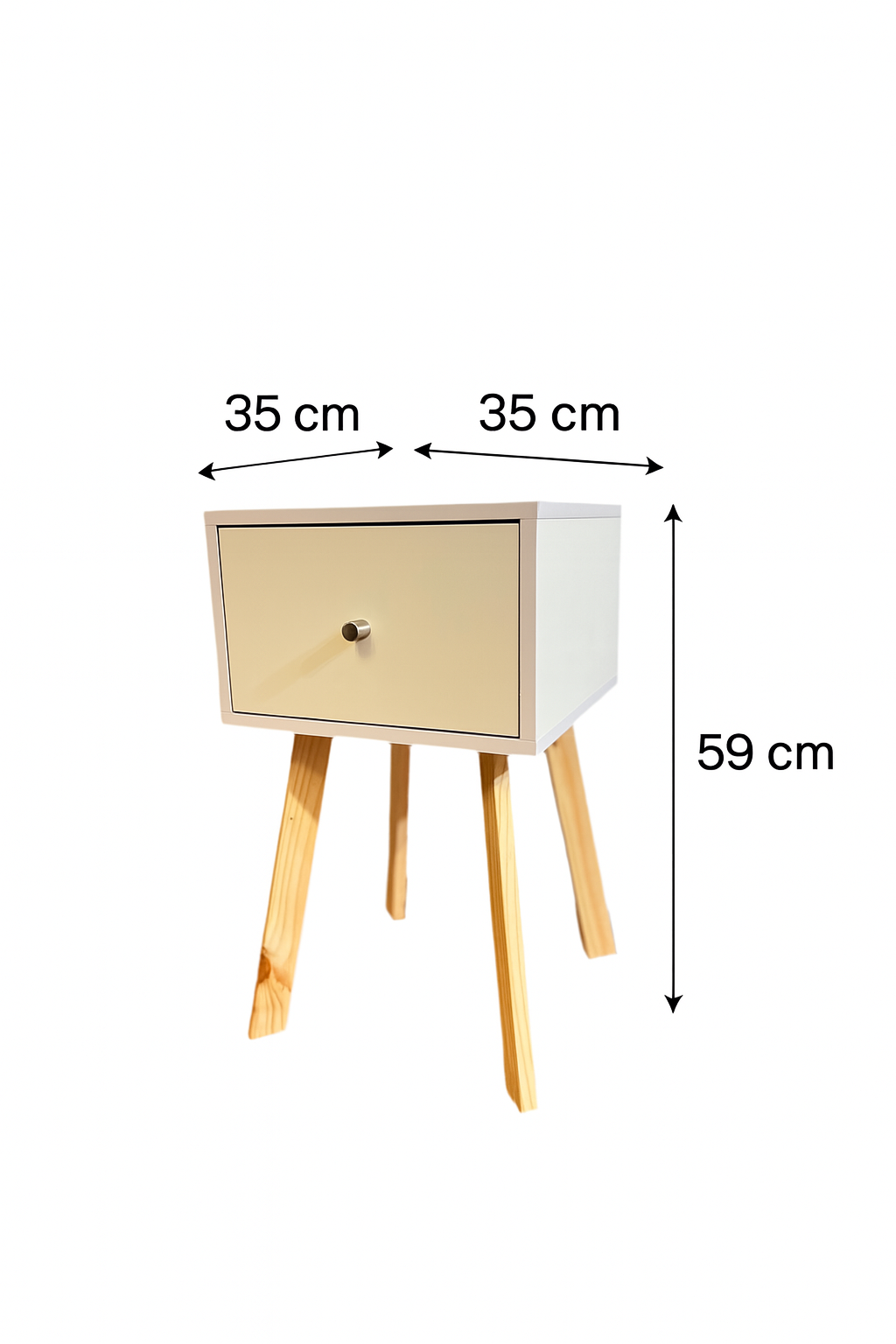 Velador nordico con cajon