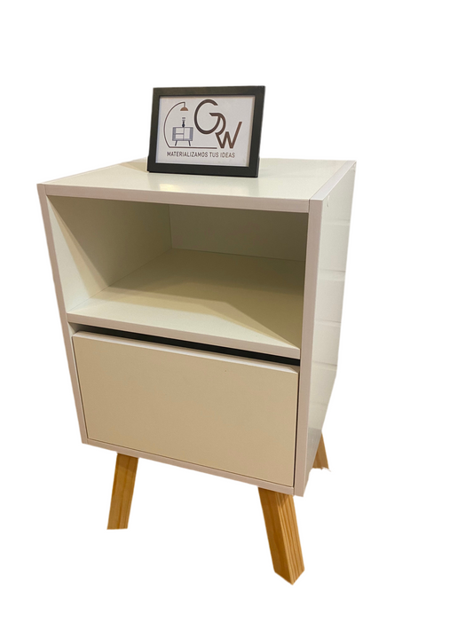 Velador nordico con puerta